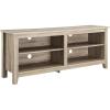 Walker Edison Wren Classic 4 Cubby Fireplace TV Stand for TVs up to 80 Inches, 70 Inch, Espresso(Natural)