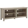 Walker Edison Wren Classic 4 Cubby Fireplace TV Stand for TVs up to 80 Inches, 70 Inch, Espresso(White Oak)