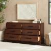 Walker Edison Easy Assembly™ Solid Wood 6-Drawer Dresser with Handles Walnut