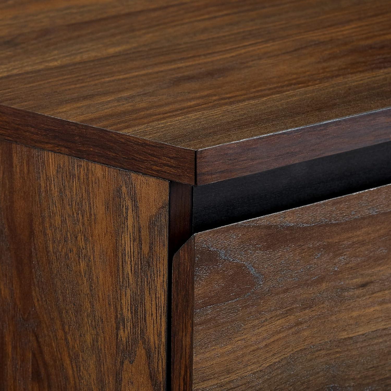 imageWalker Edison Darby Urban Industrial 4 Drawer Chest Bedroom Storage 44 Inch Dark WalnutDark Walnut