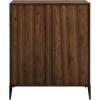 Walker Edison Darby Urban Industrial 4 Drawer Chest Bedroom Storage, 44 Inch, Dark Walnut(Dark Walnut)