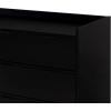Walker Edison Polay Modern Solid Wood 6-Drawer Dresser with Gallery-Top 55 Inch Black(Black)