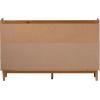 Walker Edison Polay Modern Solid Wood 6-Drawer Dresser with Gallery-Top 55 Inch Black(Caramel)