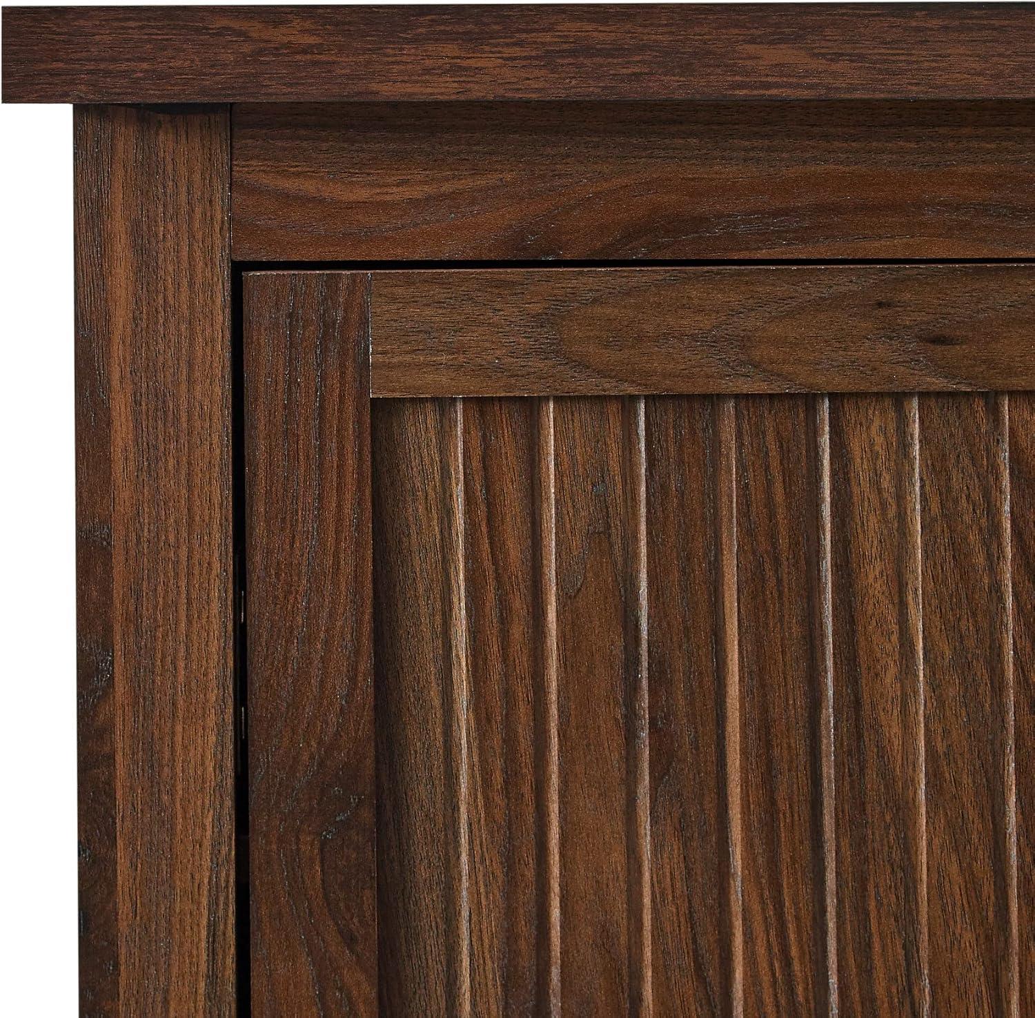 imageWalker Edison Coronado Coastal Style 4 Drawer Grooved Door Storage Chest 45 Inch Dark WalnutDark Walnut