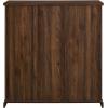 Walker Edison Coronado Coastal Style 4 Drawer Grooved Door Storage Chest 45 Inch Dark Walnut(Dark Walnut)