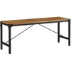 Walker Edison Avenue Metal and Wood Angle Iron Dining Bench 46 Inch Barnwood