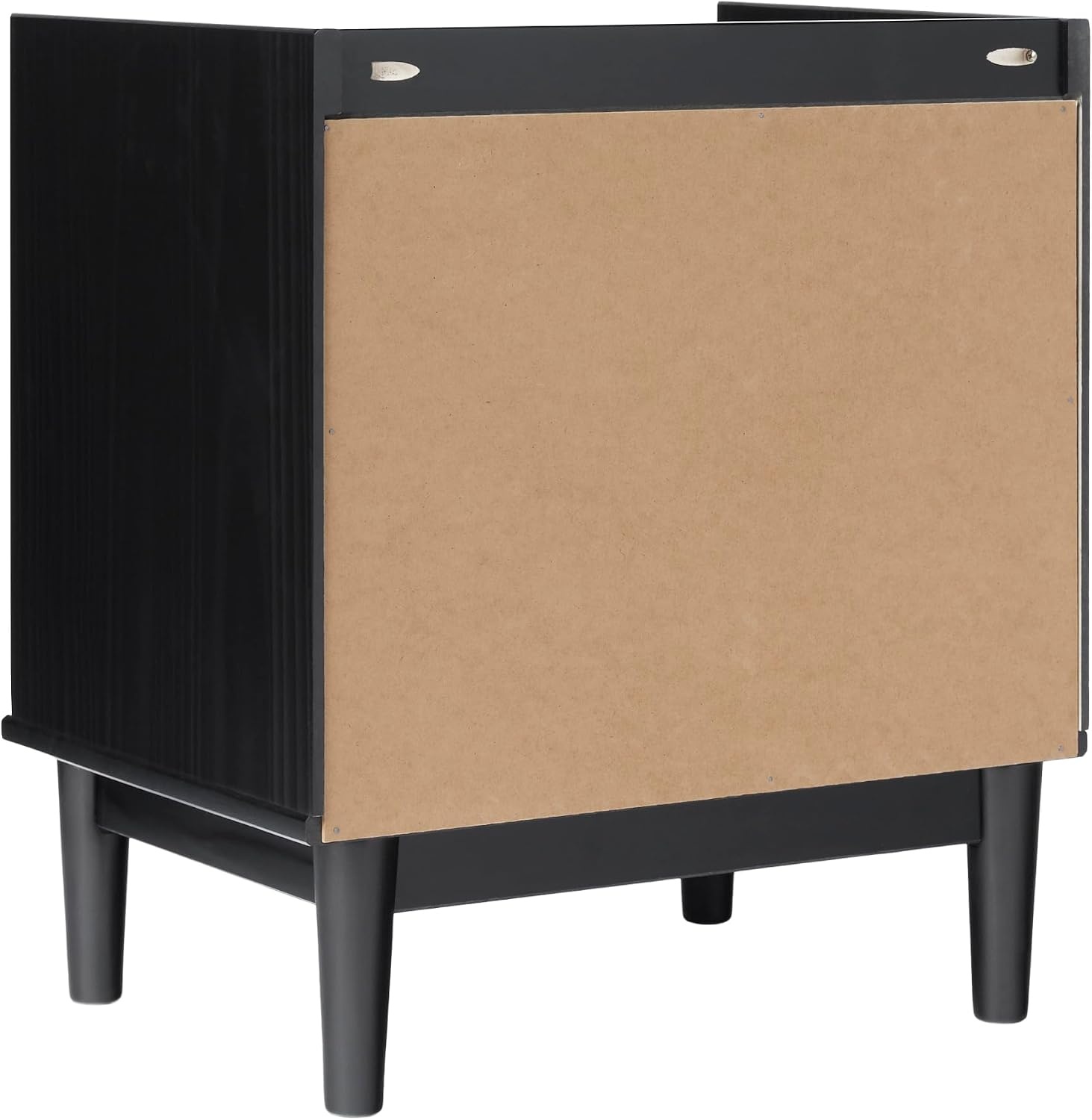 image:imageWalker Edison MidCentury Modern Solid Wood 2Drawer Nightstand 20 Inch BlackBlack