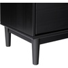Walker Edison Mid-Century Modern Solid Wood 2-Drawer Nightstand, 20 Inch, Black(Black)