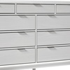 Walker Edison Blythe Mid-Century Modern Tray-Top Solid Wood 9-Drawer Dresser, 60 Inch, White(White-t)