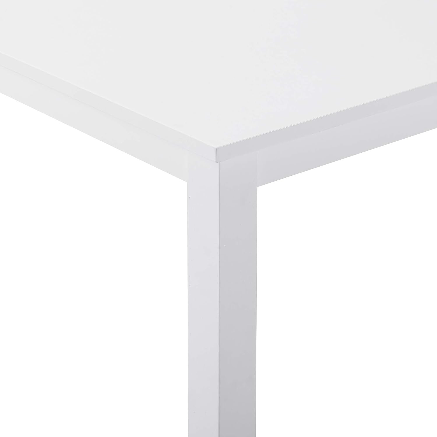 image:imageWalker Edison 4 Person Modern Farmhouse Wood Small Dining Table with 4 Chairs Set for Dining Room Kitchen 48 Inch WhiteWhite