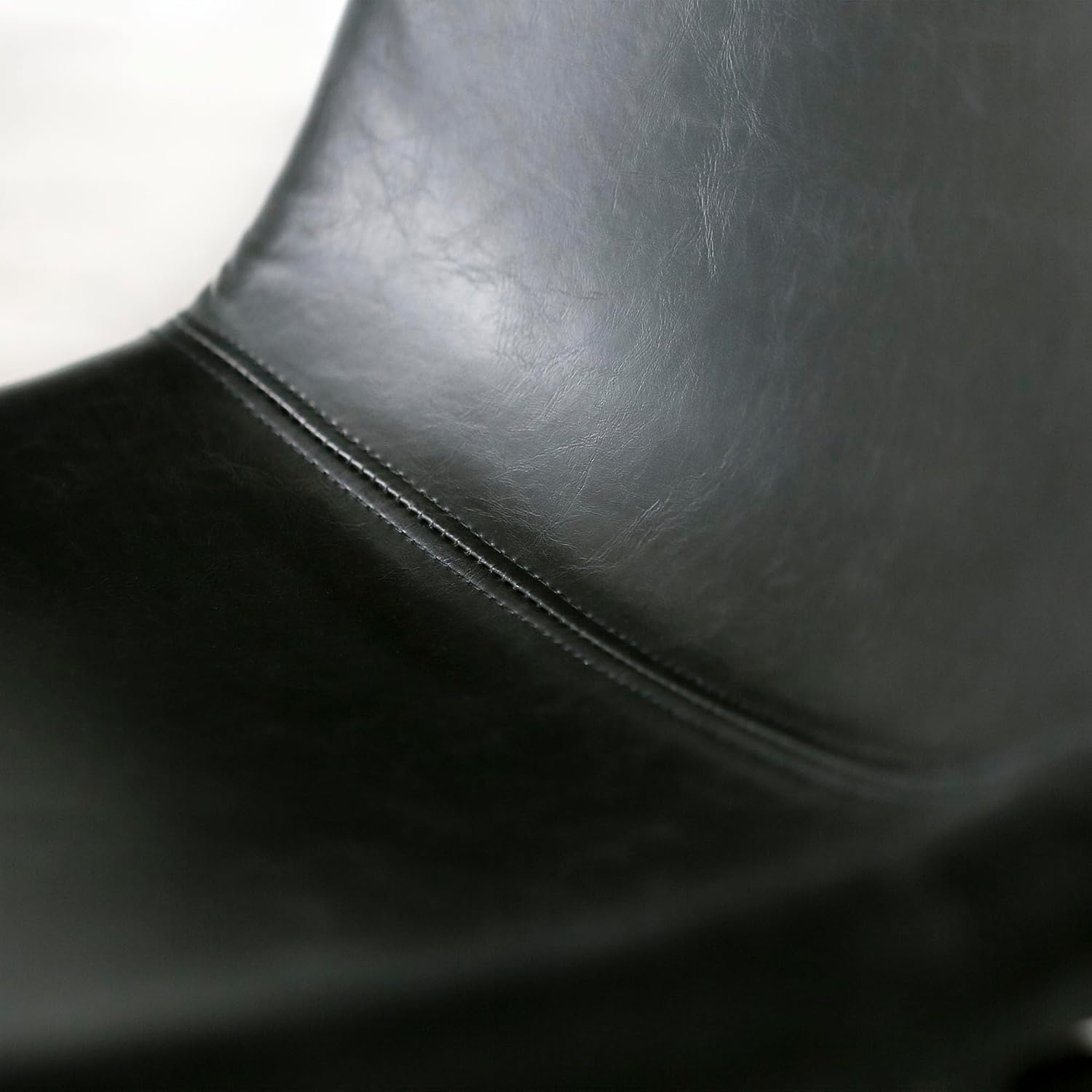 image:imageWalker Edison Douglas Urban Industrial Faux Leather Armless Dining Chairs Set of 2 Navy BlueBlack