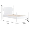 Walker Edison EZ Assembly Traditional Solid Wood Twin Spindle Post Bed, Vintage Bed Frame, No Box Spring Required, Bed Frame with Headboard and Nightstand, Twin Size, White