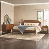 Walker Edison Solid Wood Spindle Vivienne King Bed with Two EZ Assembly 1-Drawer Nightstands and 6-Drawer Dresser, 4-Piece, Dark Brown