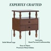 Walker Edison Traditional EZ Assembly Vivienne Two 2-Drawer Nightstands and 6-Drawer Dresser, 3-Piece, Dark Brown