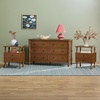 Walker Edison Traditional EZ Assembly Vivienne Two 2-Drawer Nightstands and 6-Drawer Dresser, 3-Piece, Dark Brown