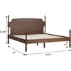 Walker Edison Vivienne Wood 3-Piece Spindle King Bed with Two EZ Assembly 1-Drawer Nightstands, 3-Piece, Dark Brown(Dark Brown)