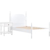 Walker Edison EZ Assembly Traditional Solid Wood Twin Spindle Post Bed, Vintage Bed Frame, No Box Spring Required, Bed Frame with Headboard and Nightstand, Twin Size, White