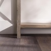 Walker Edison Sedalia Modern Farmhouse Metal X Entry Table, 46 Inch, Rustic Oak(Grey)
