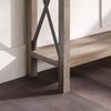 Walker Edison Sedalia Modern Farmhouse Metal X Entry Table, 46 Inch, Rustic Oak(Grey)