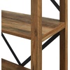 Walker Edison Andersen Urban Industrial Metal X Back 4 tier Bookshelf, 64 Inch, Rustic Oak(Rustic Oak)