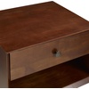 Walker Edison Mid Century Modern 1-Drawer Nightstand Bedroom Storage Drawer and Shelf Bedside End Table, 24 Inch, Walnut(Walnut)