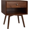 image:imageWalker Edison Mid Century Modern 1Drawer Nightstand Bedroom Storage Drawer and Shelf Bedside End Table 24 Inch WalnutWalnut