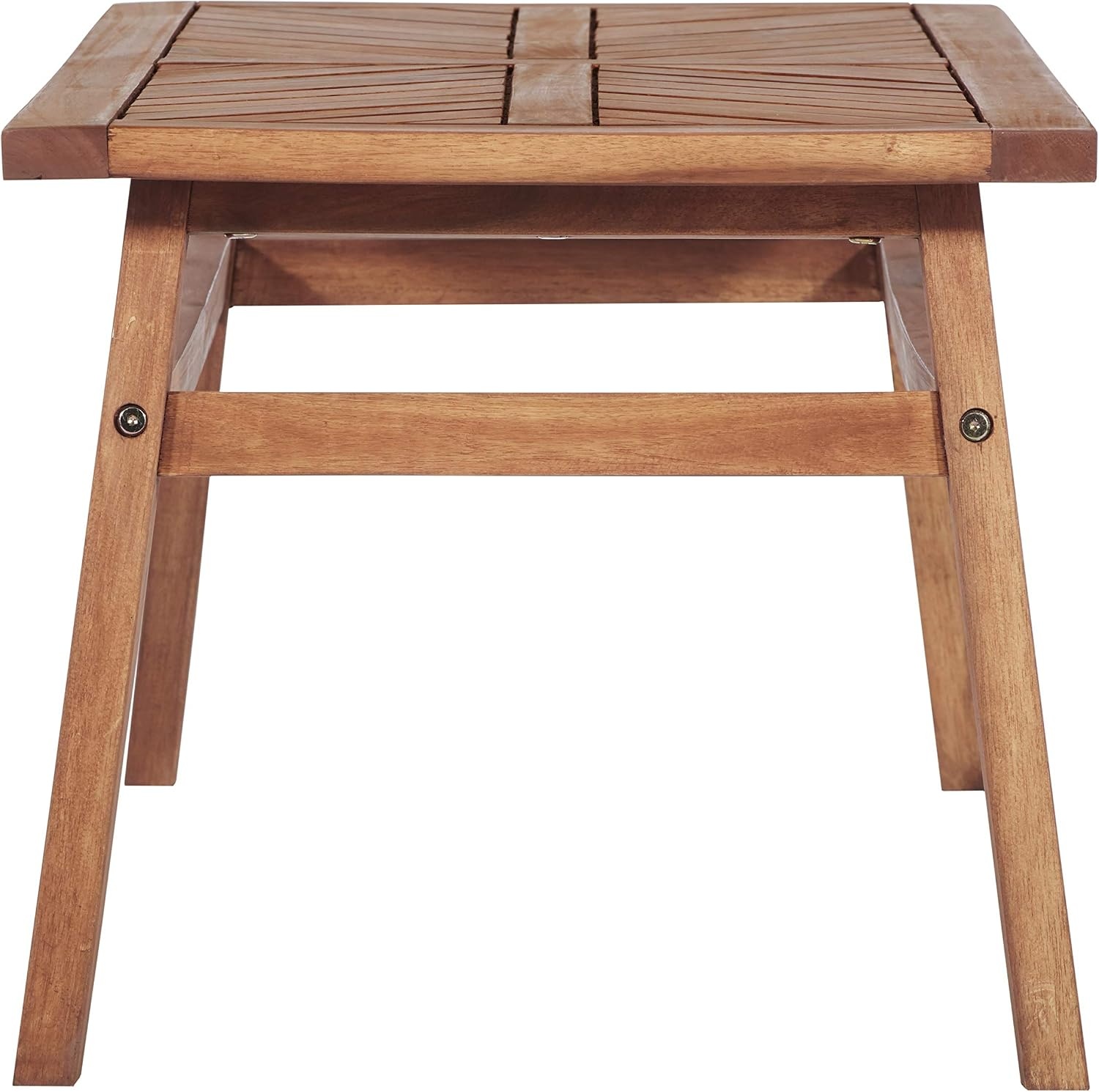 image:imageWalker Edison Outdoor Patio Wood Chevron Rectangle Coffee Table All Weather Backyard Conversation Garden Poolside Balcony 42 Inch BrownBrown